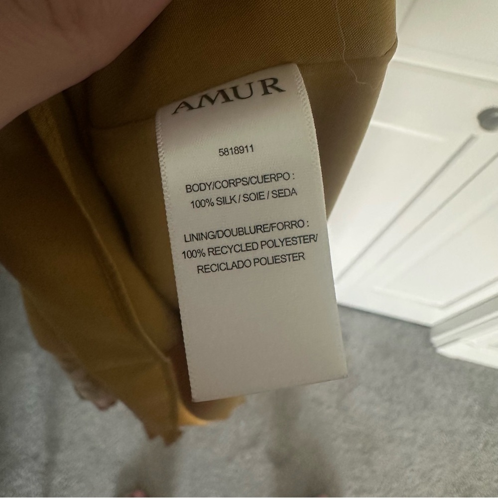 AMUR Yellow Asymmetrical Ruffled Maxi Dress - Picture 6 of 11